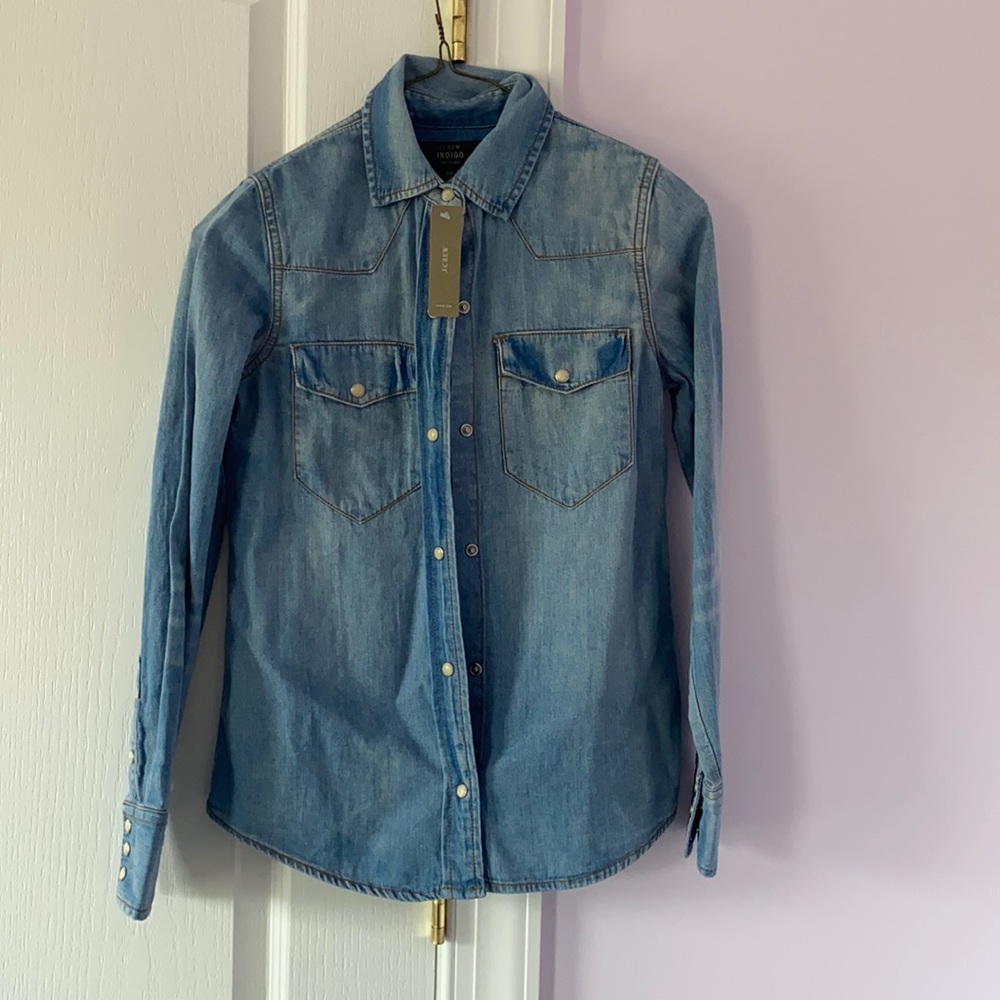 Jcrew denim blouse